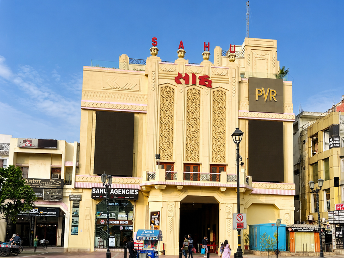 Sahu Cinema interior balcony dual hall structure Lucknow